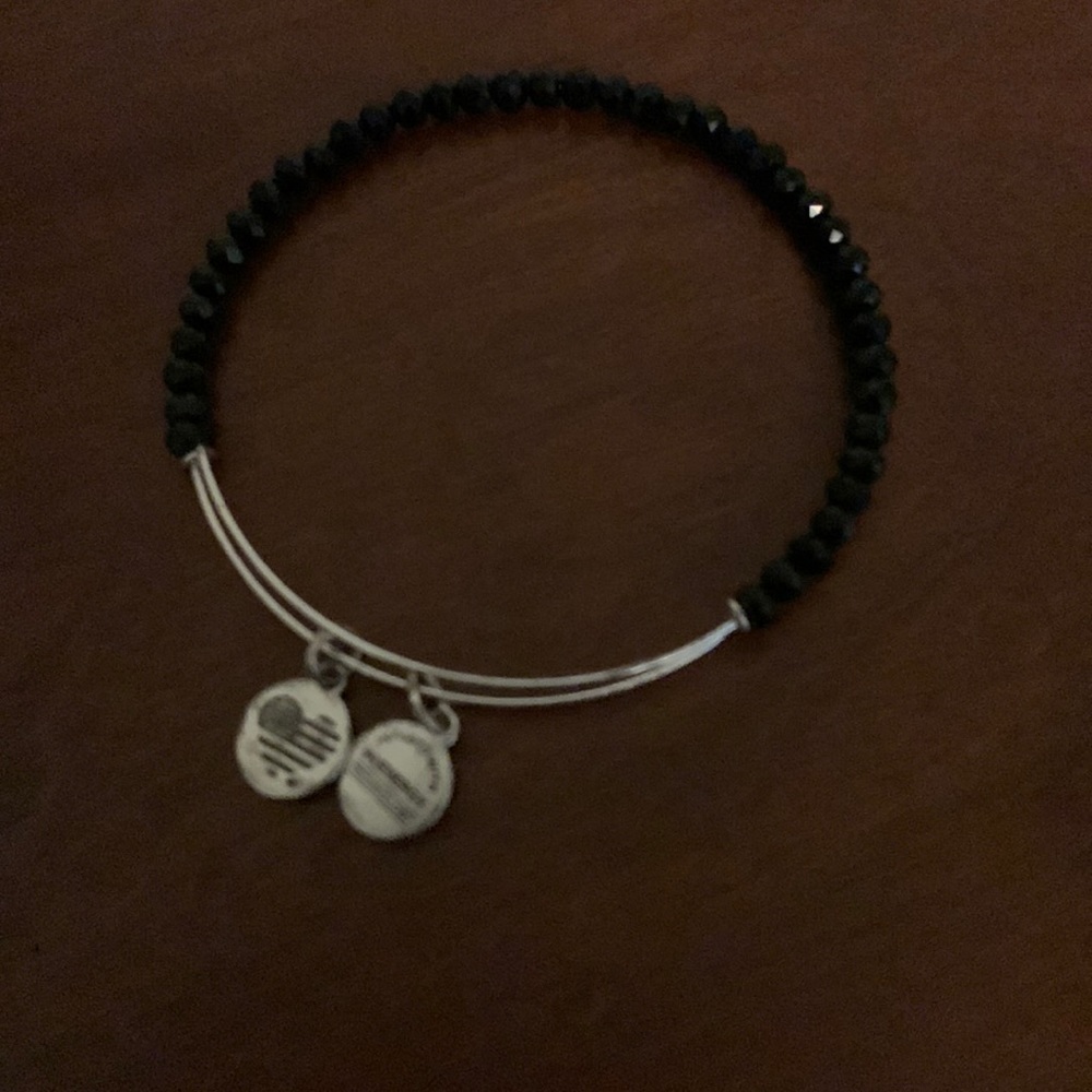 Alex and Ani black stone bracelet
